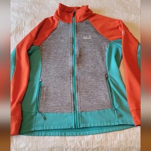 Jack Wolfskin fleece zip up jacket womens size Large